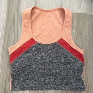 Beyond yoga pink and grey space dye tank top